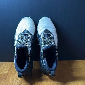 Damian Lillard by Adidas athletic shoes. Black and white